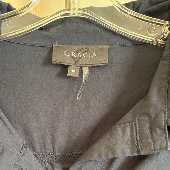 Gracia Navy Long Sleeve Midi Dress with Belt - Picture 2 of 13